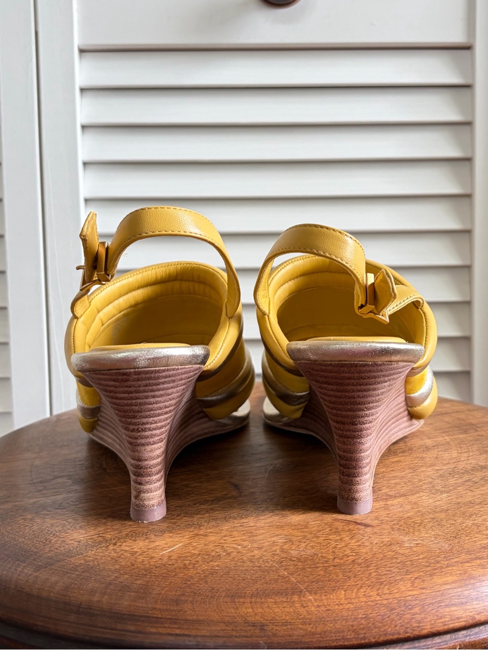 Tory Burch Puffy Yellow Wedge Sandal 9 - Picture 5 of 6